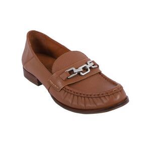 GENTLE SOULS KENNETH COLE Womens Brown Moc Chain Janella Loafers Shoes 8.5 M